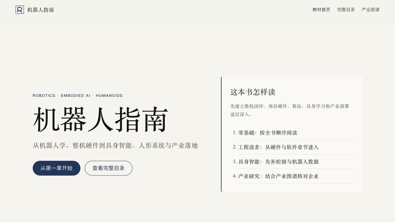 机器人指南页面预览
